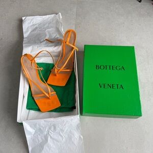 Bottega Veneta Orange Strappy Sandals